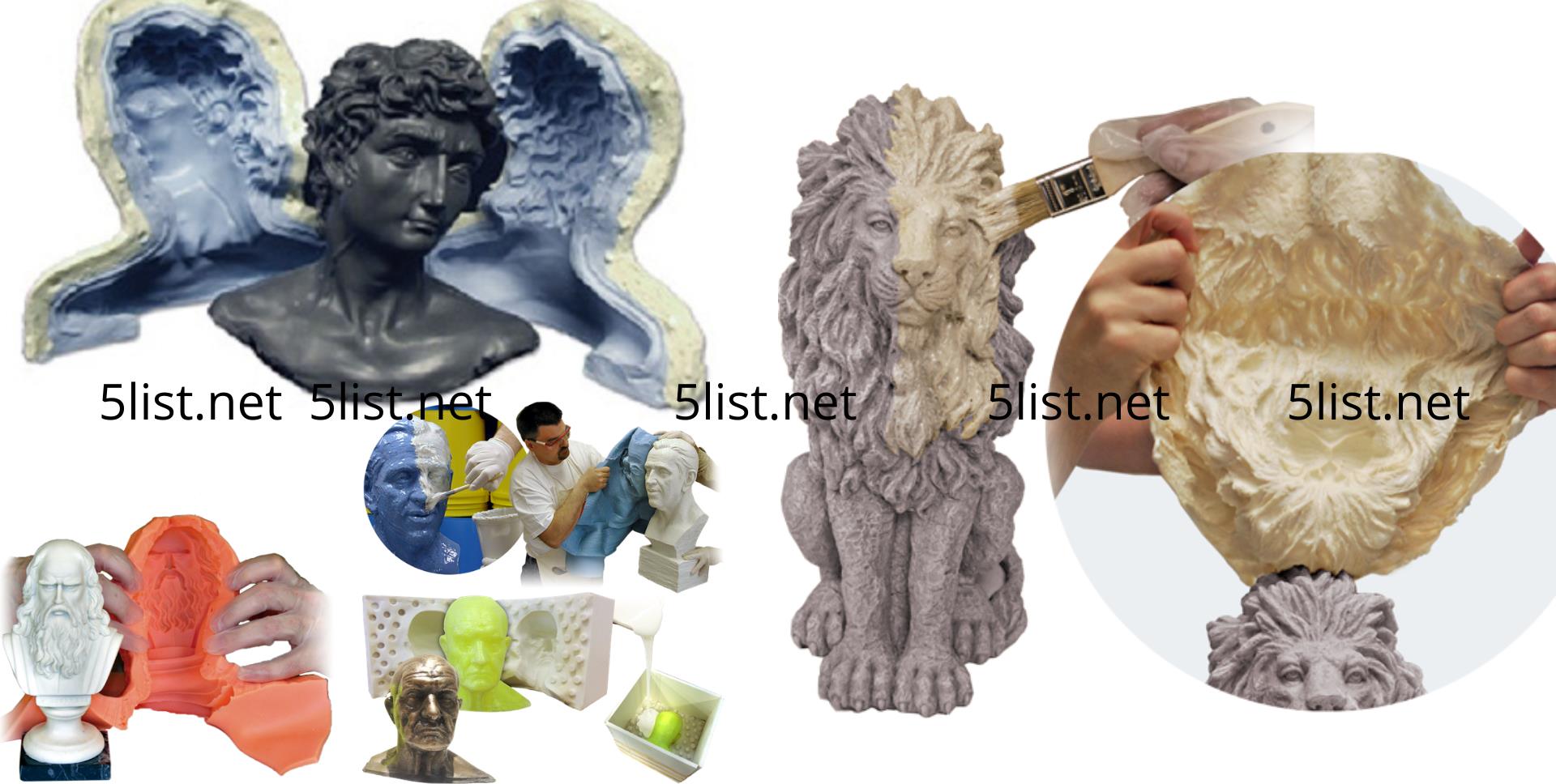 Khuôn silicon là một dạng khuôn mềm, được dùng sử dụng để sản xuất nhiều sản phẩm đa dạng khác nhau: Tượng Công Giáo, Tượng Phật Giáo, Tượng Trang Trí, Chậu Cây Cảnh, Bàn Ghế Giả Đá, Cầu Thang Giả Đá Cẩm Thạch, Đổ Xà Bông, Đổ Sáp nến - Nến Thơm, Sản Xuất Tượng Ông Thần Tài - Thổ Địa, Sản xuất vật phẩm bằng các nguyên liệu đa dạng như: xi măng, bột gỗ, bột đá, poly, composite, resin, nến nóng chảy, sáp nóng chảy, bê tông, thạch cao, gốm sứ ... đa số những sản phẩm, vật phẩm bạn nhìn thấy mỗi ngày đều được làm từ khuôn silicon. Nhiều đơn vị sản xuất hiện tại vẫn đang gặp khó khăn về khâu chế tạo hay gọi tắt là làm khuôn silicon cho sản phẩm. Ở bài viết này, 5list giới thiệu đến bạn 5 địa chỉ nhận làm khuôn silicon và sản xuất sản phẩm silicon theo yêu cầu uy tín.