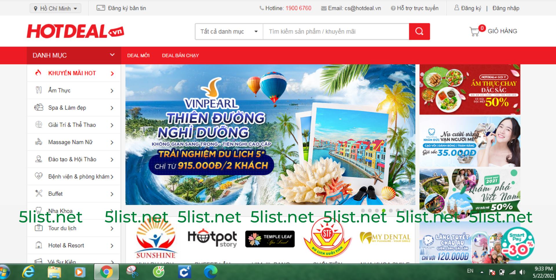 Theo thống kê đến năm 2021, có khoảng 38.5 triệu người dân Việt Nam đã mua hàng trực tuyến thông qua nhiều kênh bán hàng trực tuyến, thương mại điện tử khác nhau. Chính vì thế, việc xây dựng các trang bán hàng online, hay tham gia các sàn thương mại điện tử (TMĐT) được nhiều những nhà xưởng, doanh nghiệp chú trọng nhằm mục đích thúc đẩy nhận diện thương hiệu, tăng doanh số bán hàng. Dưới đây, 5list.net tổng hợp top 5 trang thương mại điện tử lớn nhất Việt Nam tính đến thời điểm hiện tại. shopee lazada tiki hotdeal sendo