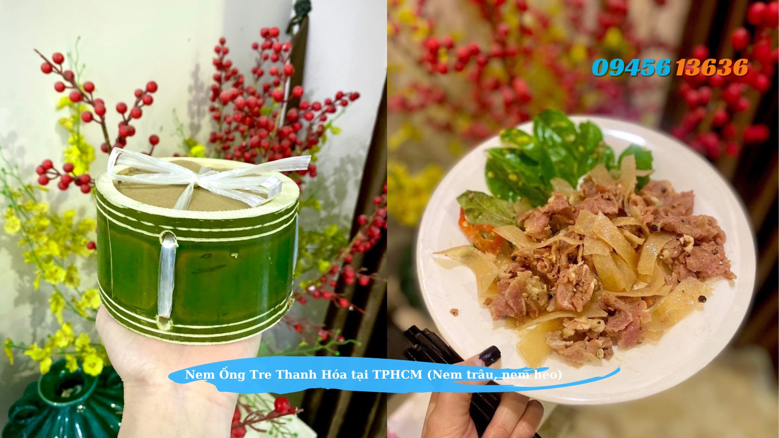 Nem ống tre Thanh Hóa tại TPHCM. Nem ống tre Xứ Thanh được chính gốc làm tại Như Thanh - Thanh Hóa. Nem được làm từ thịt lợn mán, hoặc thịt trâu. Được ủ bên trong ống tre, ống luồng - vừa thơm ngon, vừa hợp vệ sinh và tạo nên một nét văn hóa của Nem Chua Thanh Hóa !