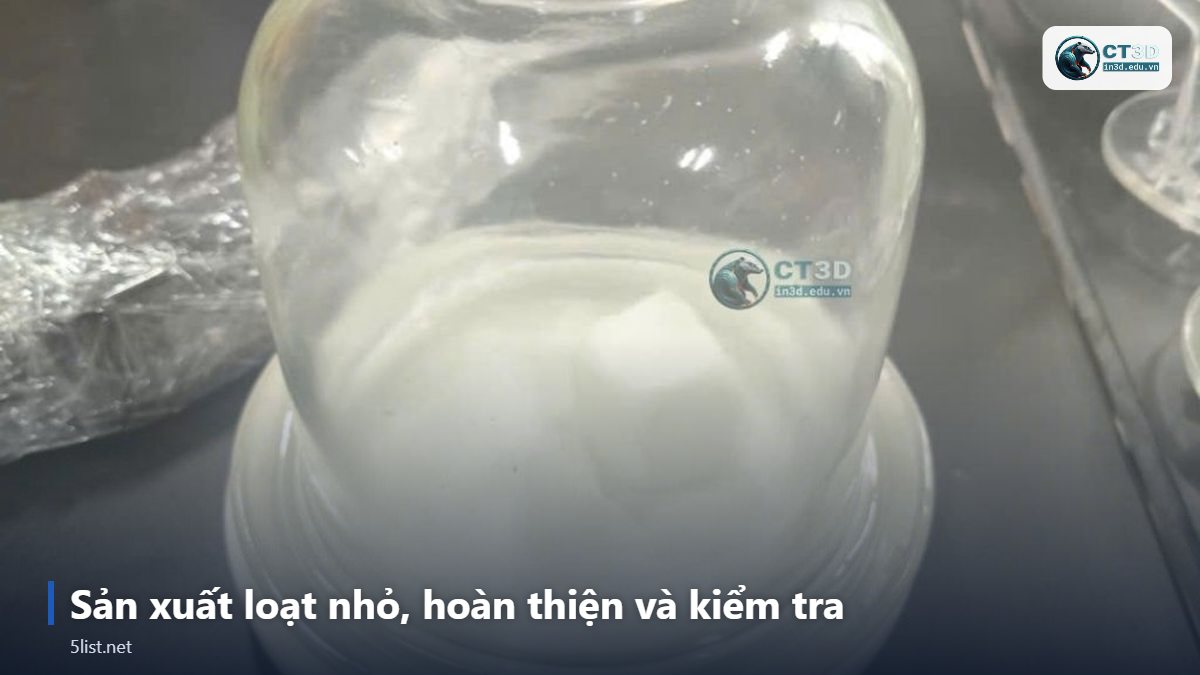 Sản xuất loạt nhỏ, hoàn thiện và kiểm tra – 5 bước từ ý tưởng đến sản phẩm: thiết kế – scan – in 3D – kh