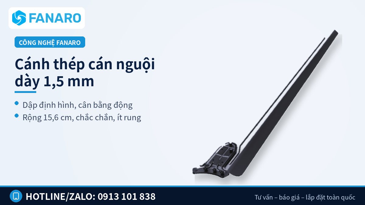Cánh thép cán nguội của quạt trần công nghiệp cánh dài dòng FNR
