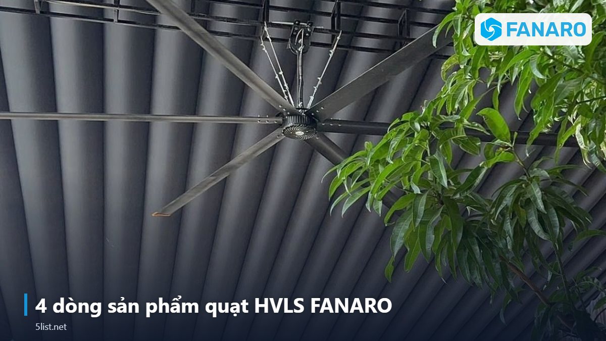 4 dòng sản phẩm quạt HVLS FANARO – FANARO – Thương Hiệu Quạt HVLS Việt Nam: Sản Phẩm, Công Nghệ