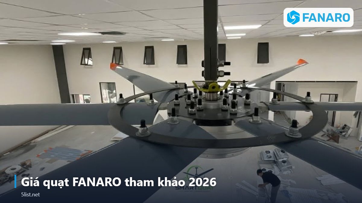 Giá quạt FANARO tham khảo 2026 – FANARO – Thương Hiệu Quạt HVLS Việt Nam: Sản Phẩm, Công Nghệ