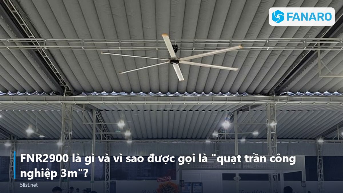 FNR2900 là gì và vì sao được gọi là "quạt trần công nghiệp 3m"? – Quạt Trần Công Nghiệp 3m FNR2900: Thông Số, Giá 7,8 Triệu Và