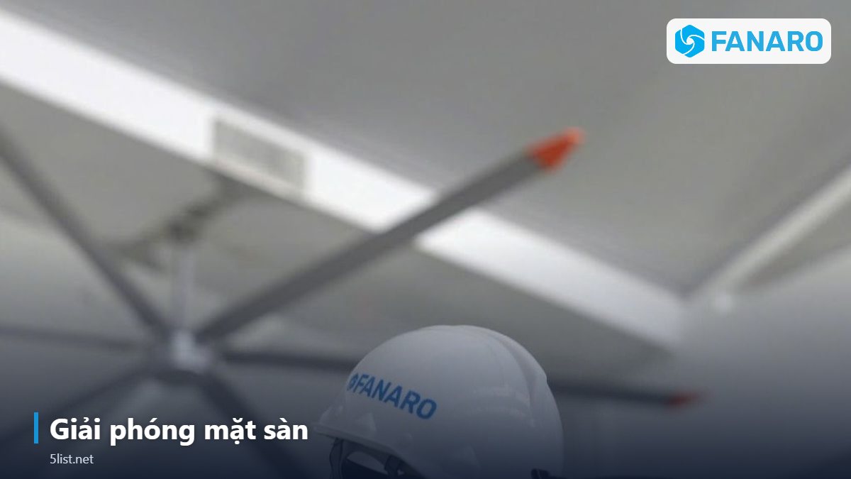 Giải phóng mặt sàn – Quạt Trần Công Nghiệp Có Đèn Cho Kho Nhỏ, Garage, Xưởng Trần