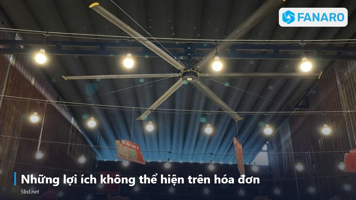 Những lợi ích không thể hiện trên hóa đơn – Quạt Trần Công Nghiệp Giá Rẻ Hay Quạt Treo Tường: So Sánh Ch