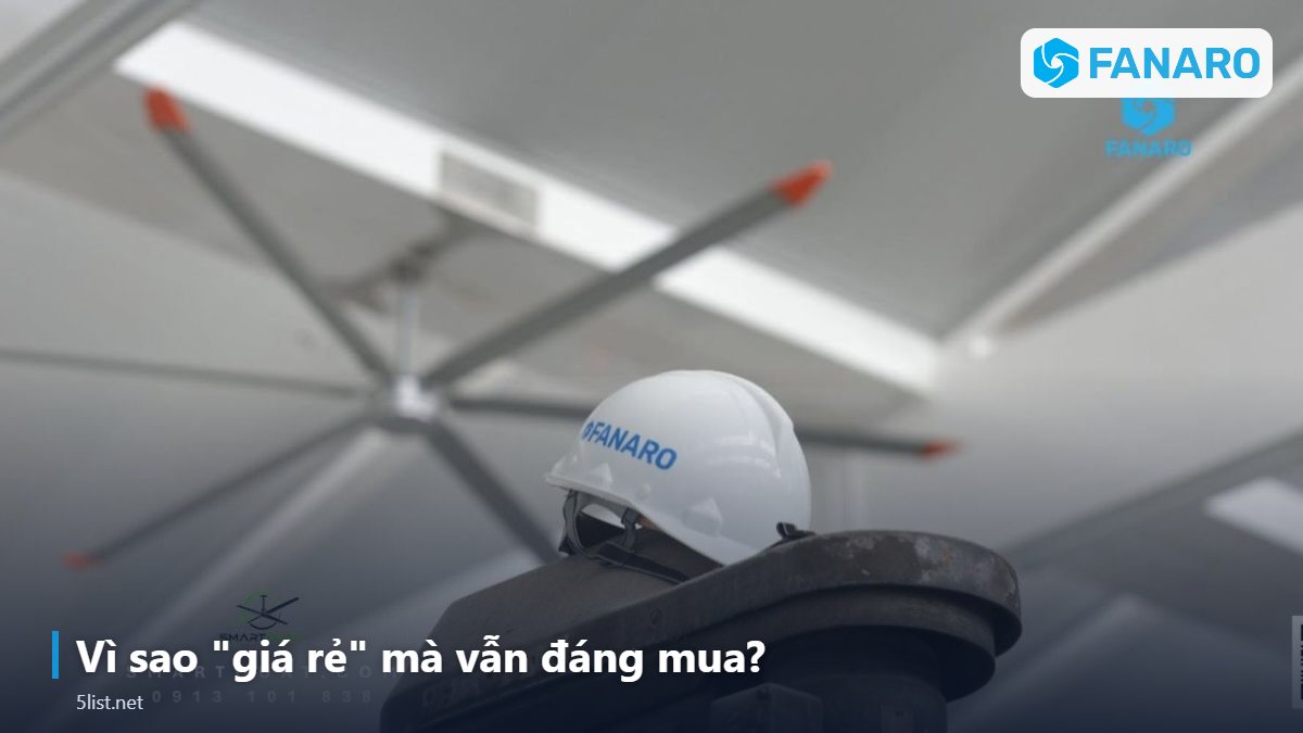 Vì sao "giá rẻ" mà vẫn đáng mua? – Quạt Trần Công Nghiệp Giá Rẻ Chỉ Từ 7,8 Triệu: FNR2900, FNR3