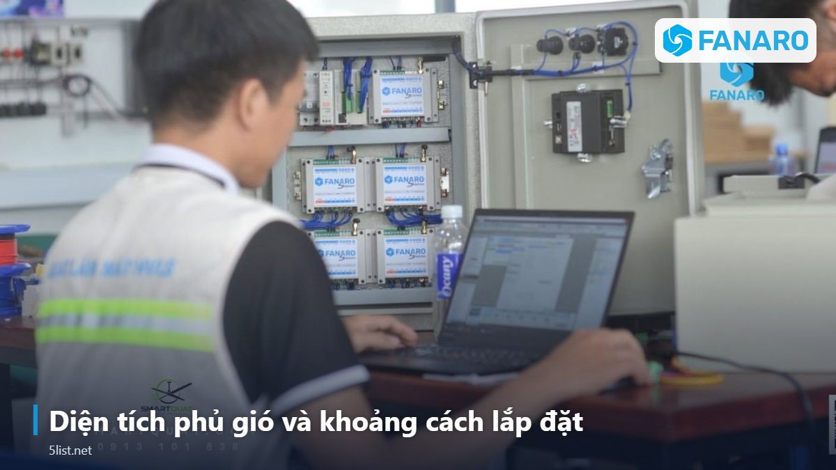 Diện tích phủ gió và khoảng cách lắp đặt – Quạt Trần Công Nghiệp Giá Rẻ Chỉ Từ 7,8 Triệu: FNR2900, FNR3