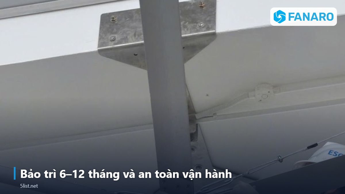 Bảo trì 6–12 tháng và an toàn vận hành – Quạt Trần Nhà Xưởng: Giải Pháp Làm Mát Trọn Gói Từ Khảo Sát 