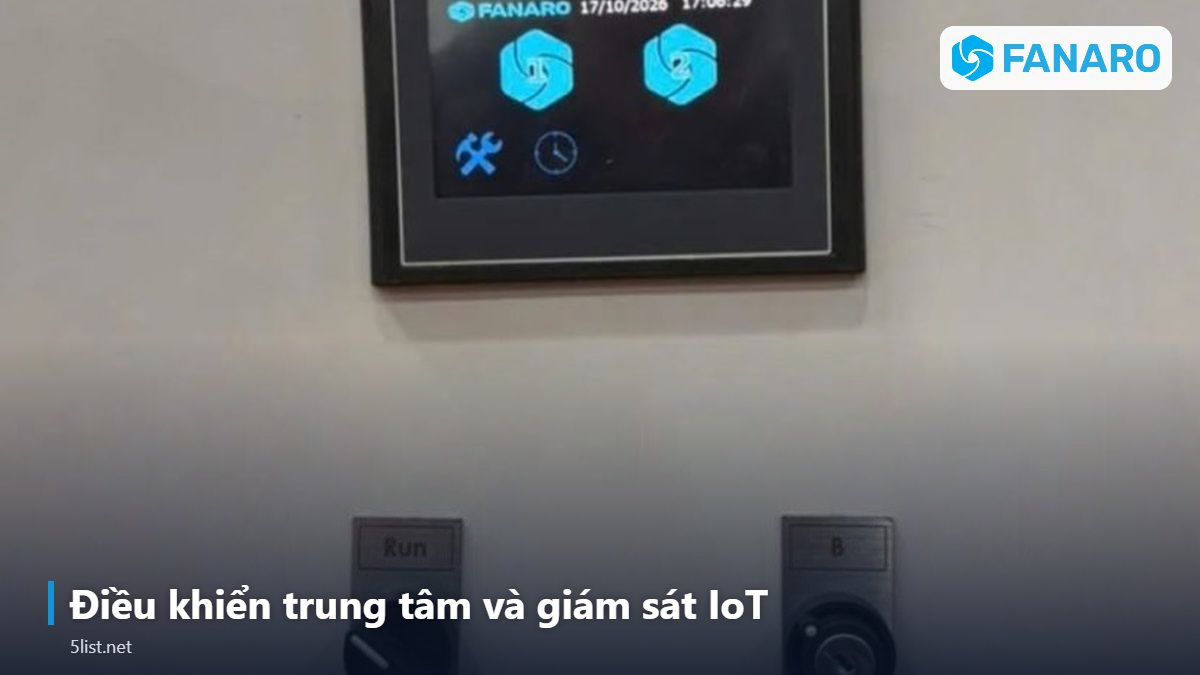 Điều khiển trung tâm và giám sát IoT – Quạt Trần Nhà Xưởng: Giải Pháp Làm Mát Trọn Gói Từ Khảo Sát 