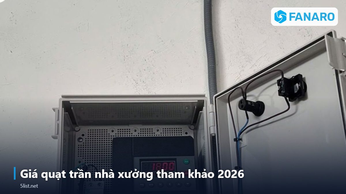 Giá quạt trần nhà xưởng tham khảo 2026 – Quạt Trần Nhà Xưởng: Giải Pháp Làm Mát Trọn Gói Từ Khảo Sát 