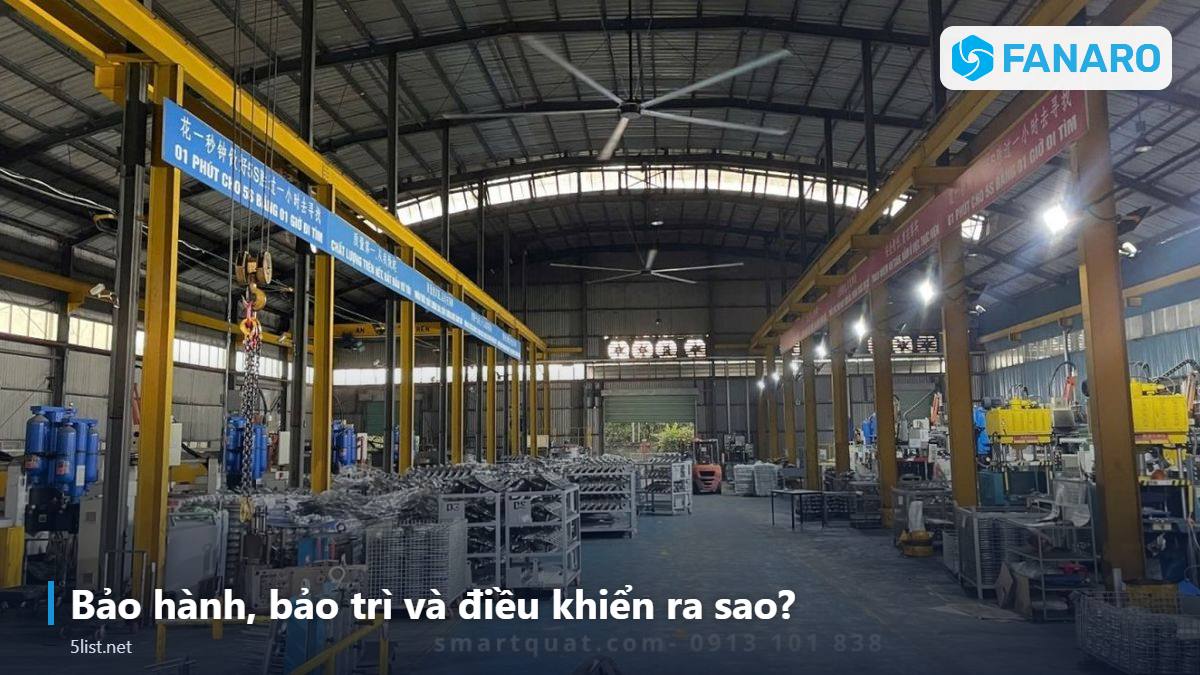 Bảo hành, bảo trì và điều khiển ra sao? – Top 5 Câu Hỏi Thường Gặp Khi Mua Quạt Trần Công Nghiệp