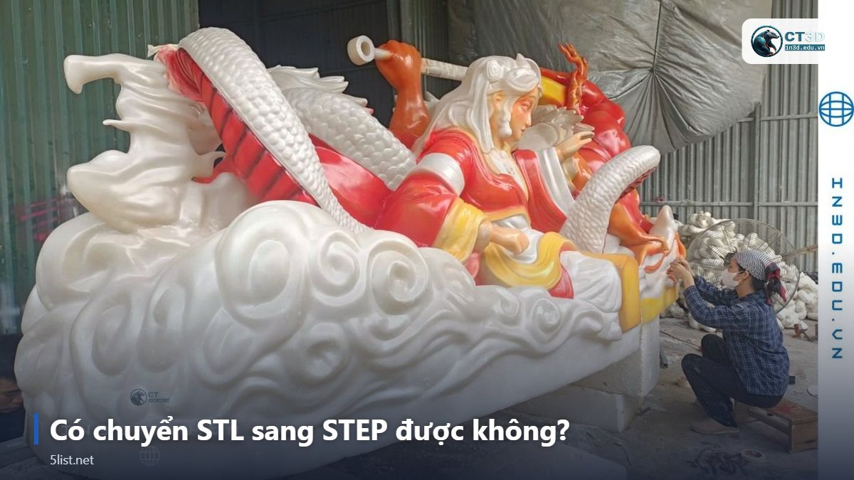 Có chuyển STL sang STEP được không? – Top 5 định dạng file in 3D phổ biến: STL, STEP, OBJ, 3MF, AM