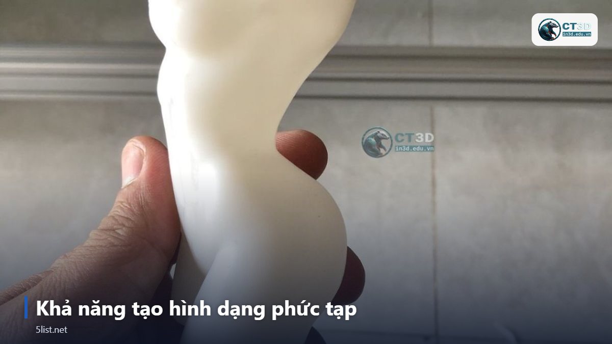 Khả năng tạo hình dạng phức tạp – Top 5 khác biệt giữa in 3D và gia công CNC doanh nghiệp cần 