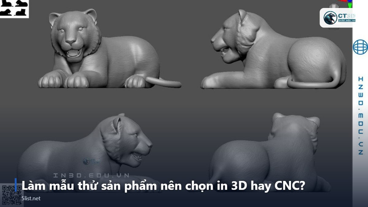 Làm mẫu thử sản phẩm nên chọn in 3D hay CNC? – Top 5 khác biệt giữa in 3D và gia công CNC doanh nghiệp cần 