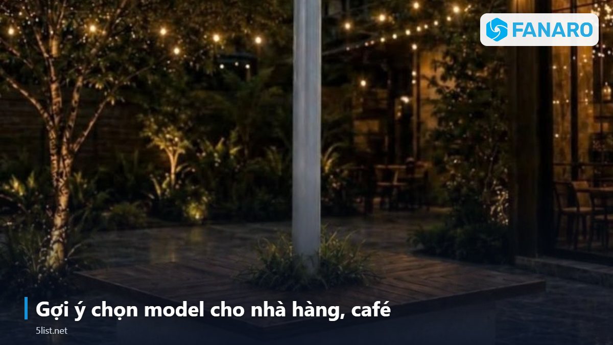 Gợi ý chọn model cho nhà hàng, café – Top 5 Lợi Ích Của Quạt Trần Công Nghiệp Có Đèn Cho Nhà Hàng,