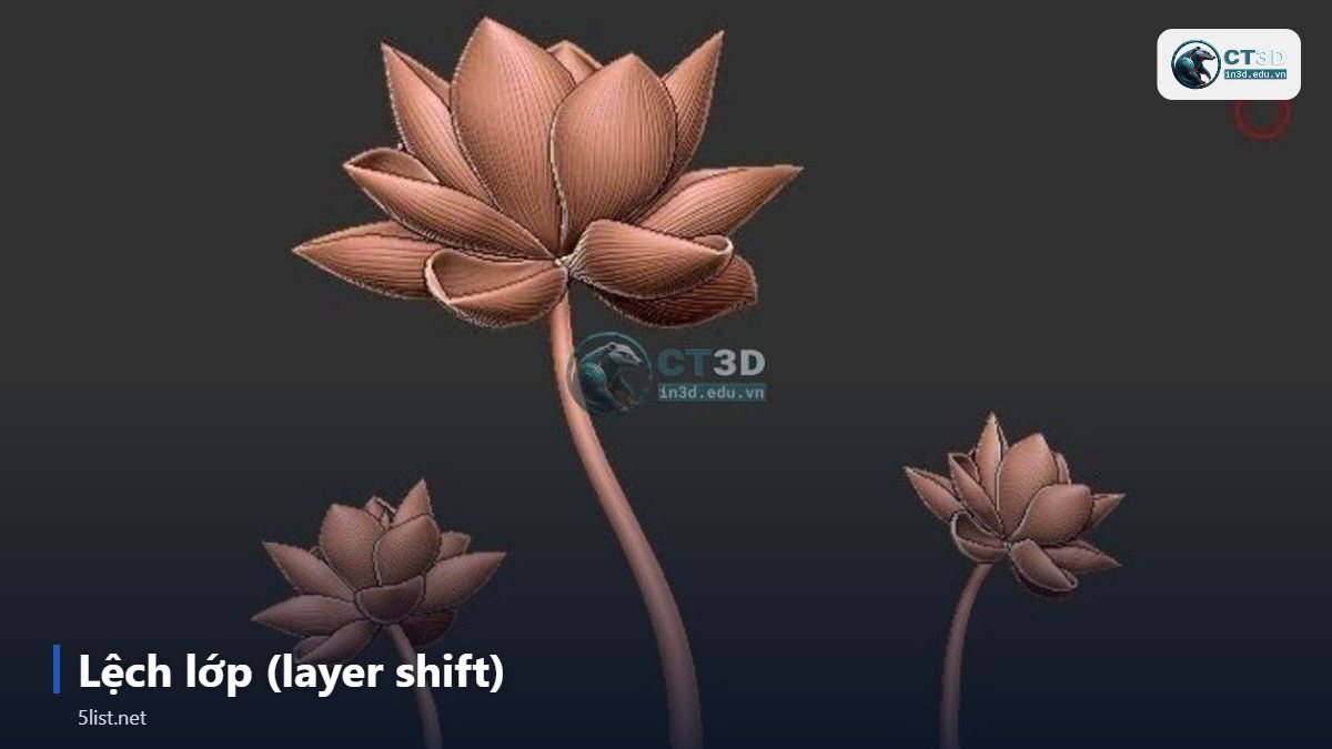 Lệch lớp (layer shift) – Top 5 lỗi in 3D thường gặp và cách khắc phục hiệu quả