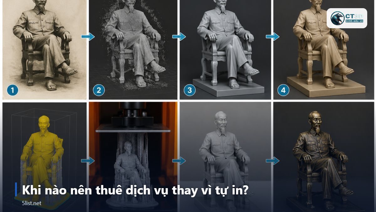 Khi nào nên thuê dịch vụ thay vì tự in? – Top 5 lỗi in 3D thường gặp và cách khắc phục hiệu quả