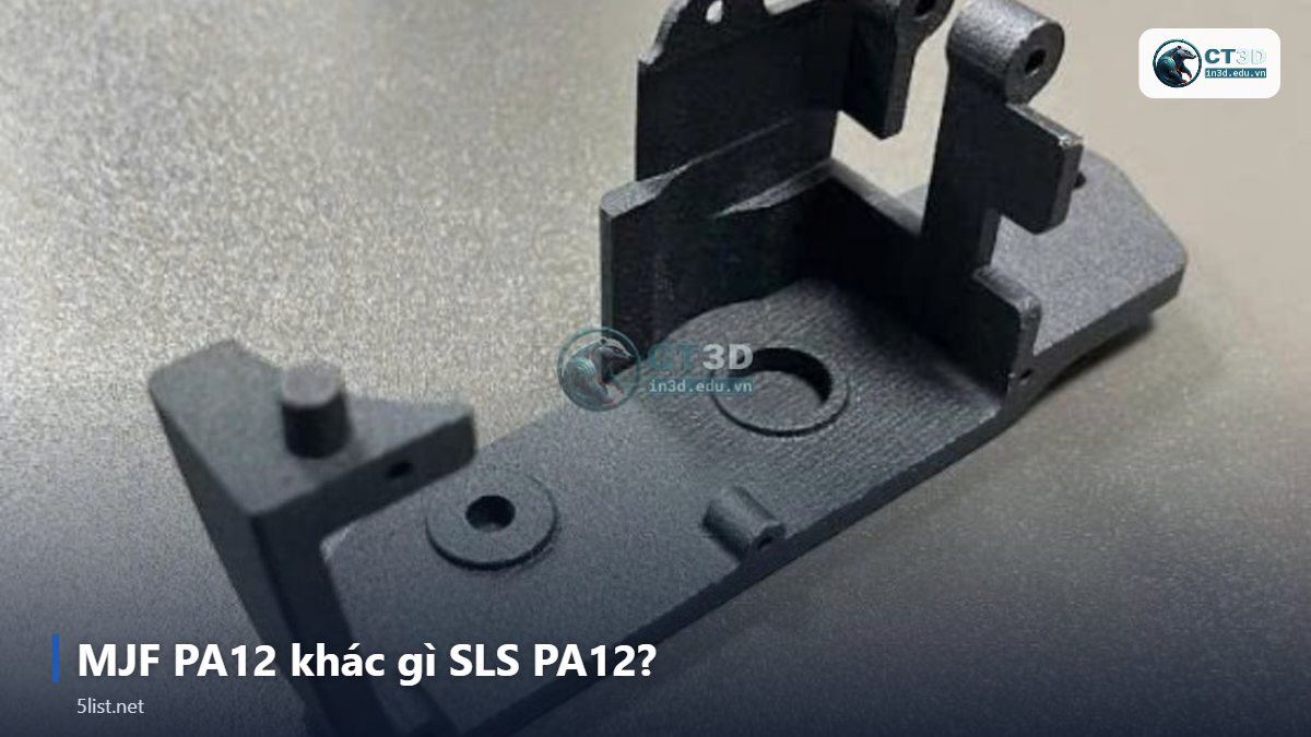 MJF PA12 khác gì SLS PA12? – Top 5 nhựa kỹ thuật in 3D công nghiệp: PA12, PC, Nylon CF, P