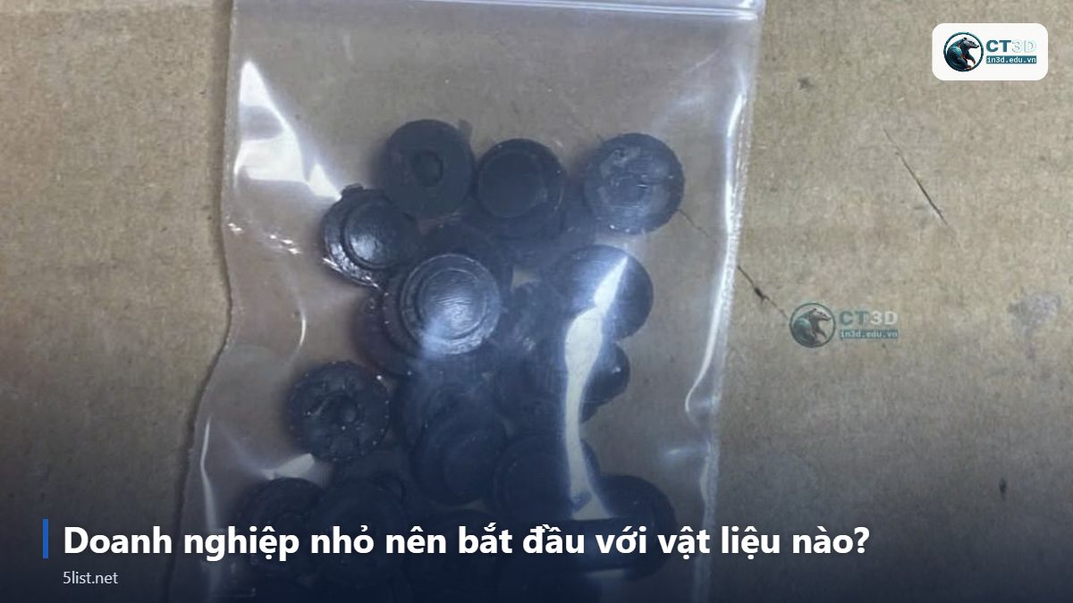 Doanh nghiệp nhỏ nên bắt đầu với vật liệu nào? – Top 5 nhựa kỹ thuật in 3D công nghiệp: PA12, PC, Nylon CF, P
