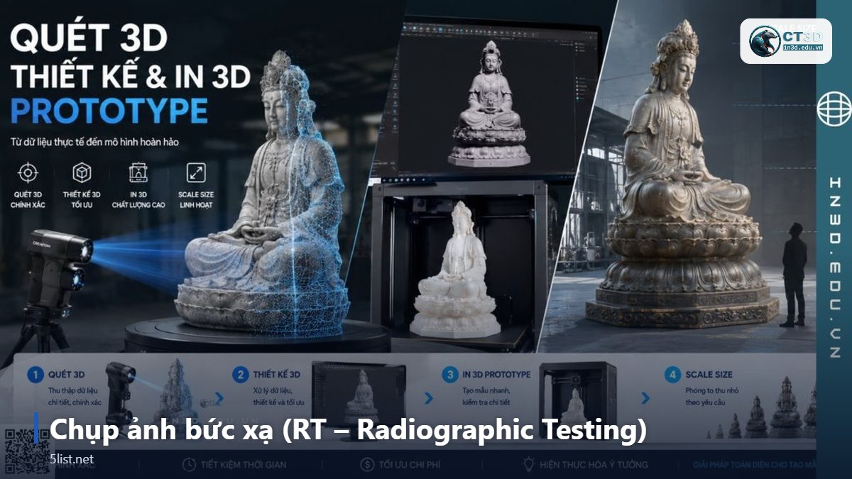 Chụp ảnh bức xạ (RT – Radiographic Testing) – Top 5 phương pháp kiểm tra không phá hủy (NDT) phổ biến – có