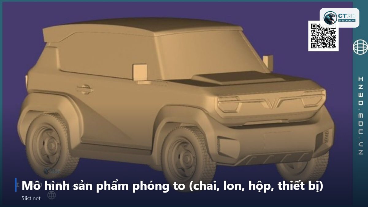 Mô hình sản phẩm phóng to (chai, lon, hộp, thiết bị) – Top 5 ứng dụng in 3D và CNC xốp trong quảng cáo, sự kiện, PO