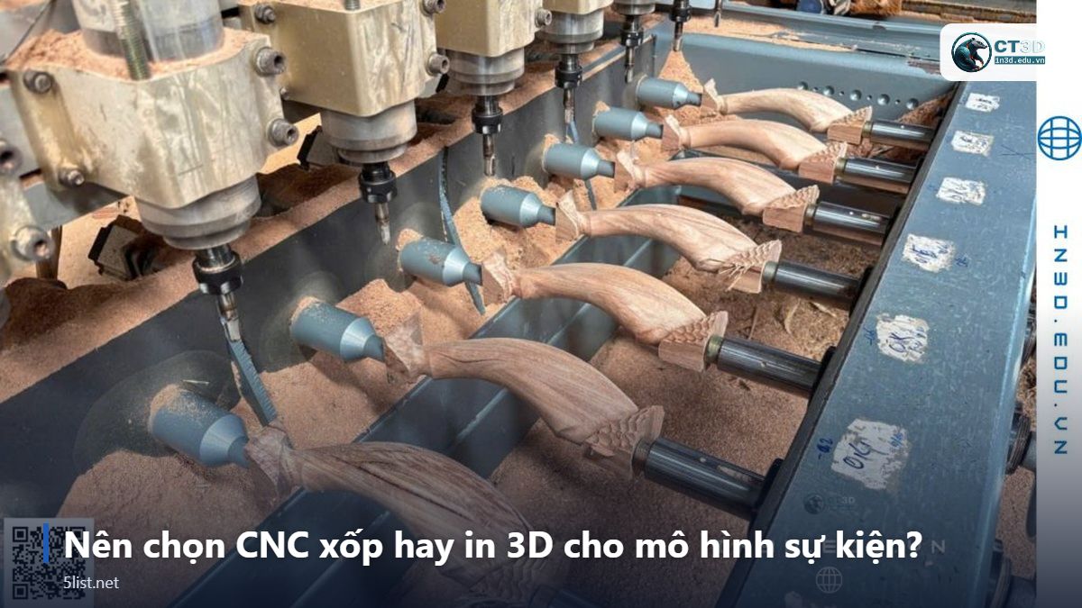Nên chọn CNC xốp hay in 3D cho mô hình sự kiện? – Top 5 ứng dụng in 3D và CNC xốp trong quảng cáo, sự kiện, PO