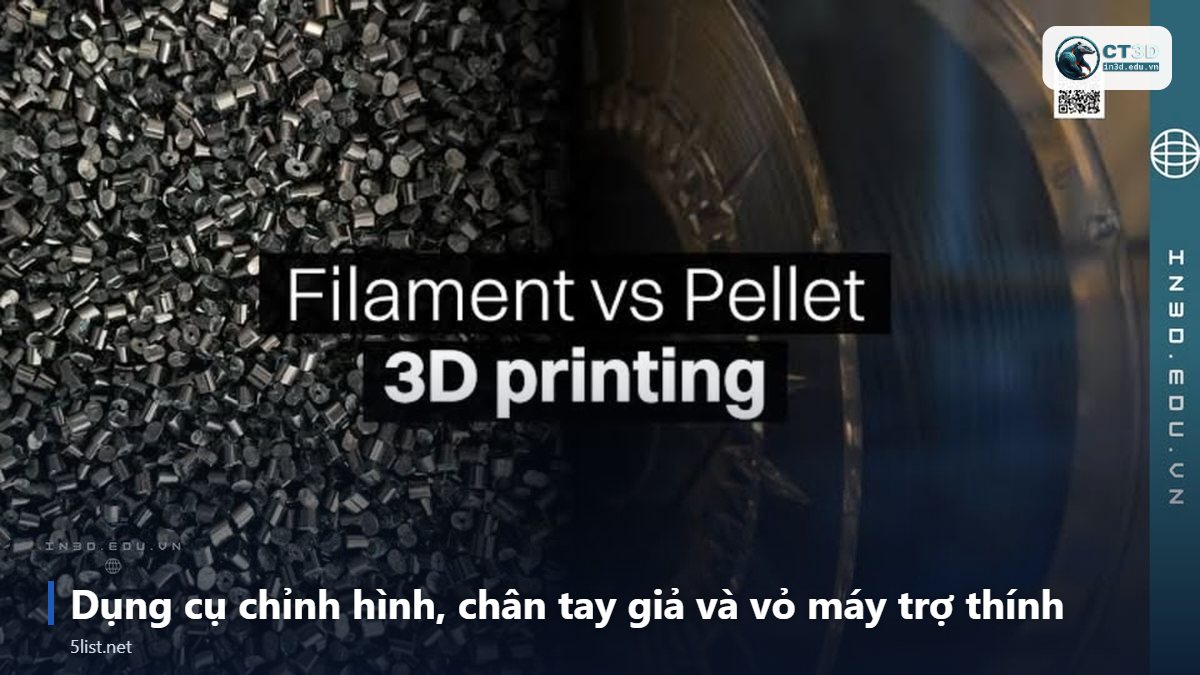 Dụng cụ chỉnh hình, chân tay giả và vỏ máy trợ thính – Top 5 ứng dụng in 3D trong y tế và nha khoa nổi bật