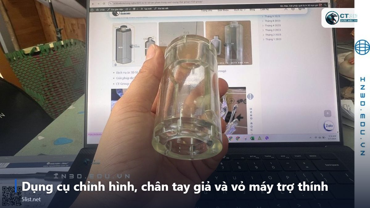 Dụng cụ chỉnh hình, chân tay giả và vỏ máy trợ thính – Top 5 ứng dụng in 3D trong y tế và nha khoa nổi bật